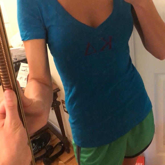 Kappa Delta KD Glitter Letter Sorority V-Neck - Picture 6 of 6